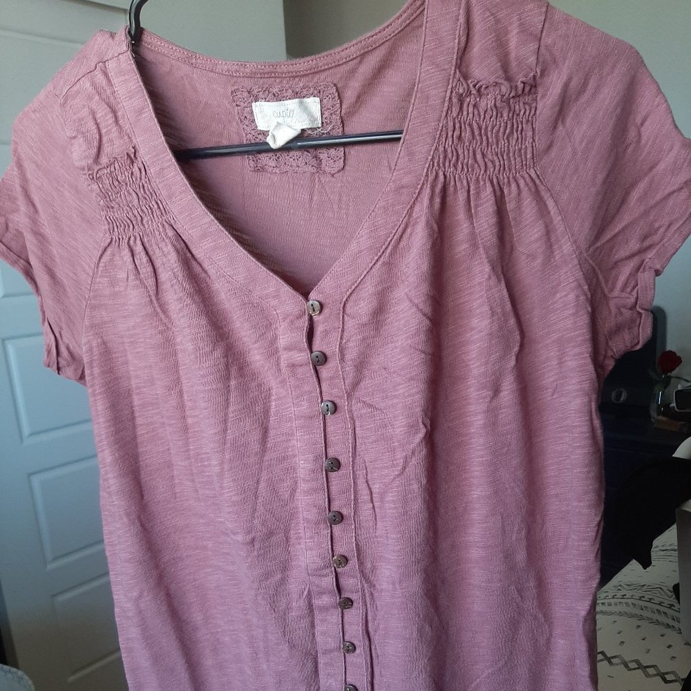 Cupio Blush Short Sleeve Blouse
